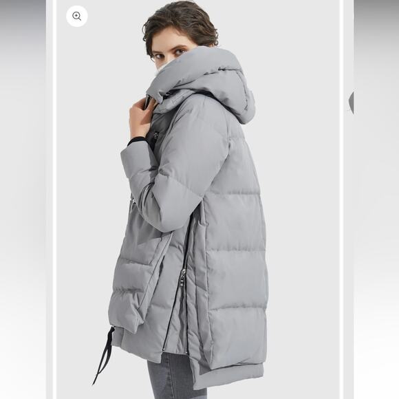OROLAY 092 Universe Classics Women's Thickened Down Jacket Gray Size Large New - Picture 2 of 9